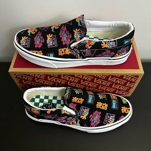 CLASSIC SLIP ON VANS MARKET GRAPHIC PRINT SNEAKER.NIB-MENS 8/WOMEN 9.5